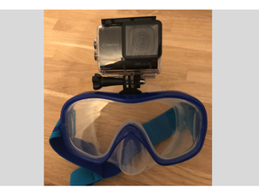 snorkelling scuba diving mask gopro mount decathlon snorkel snorkeling 3d print model - Mito3D