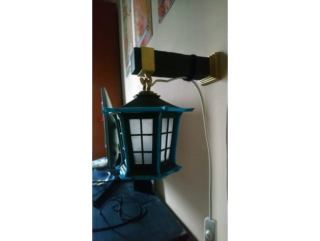 hanging asian lantern lamp lampshade shade nightlight night light wall mounted 3D print model - Mito3D