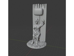 troll toilet fantasy heroic scale miniature miniatures orc warhammer 3d print model - Mito3D