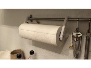 papertowelholder ikea kungsfors hanger holder kitchen tool lifehack mechanical paper towel zewa 3d print model - Mito3D