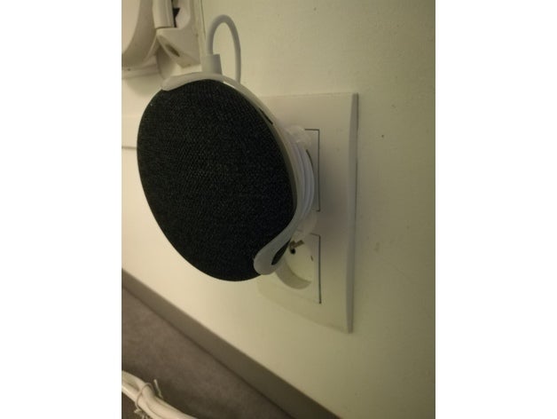 google home mini double plug mount 3D print model - Mito3D