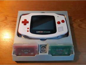 gameboy advance gba console holder game case nintendo video 3d print model - Mito3D