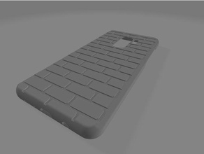 samsung galaxy s9+ phone case whit bricks 3d print model - Mito3D