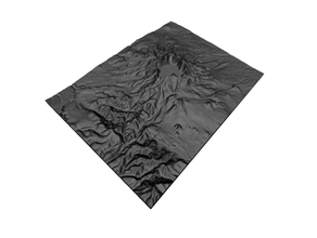 paektsanu vulcano Nordkorea Geographie map2stl Berg Nord-korea paektu Gelände Vulkan vulkan 3d print model - Mito3D