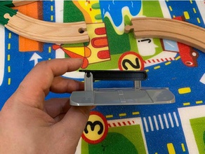 brio railroad crossing compatible train track toy 3d print model - Mito3D