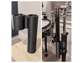 drumstick-Halter Schlagzeug mit Trommelstöcken e-drum 3d print model - Mito3D
