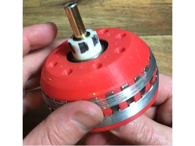 magnetic wobbling gearbox cycloidal magnet robotics 3D print model - Mito3D