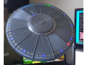 ufo soucoupe volante horloge nas alien de l'horloge led neopixels raspberry pi vaisseau spatial ovni 3d print model - Mito3D