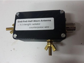box end-fed-half-wave antenna matching transformer 3d print model - Mito3D