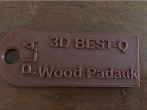 filament tag - 3d best-q padauk wood customized 3d print model - Mito3D