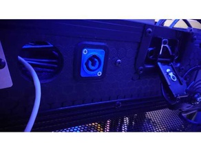 neutrik adaptador flightcase buraco plug 3d print model - Mito3D