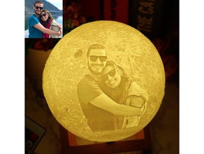 customizable moon lamp photo arduino awesome custom decorative diy duodetection easy led light nice night nosupport nosupports project robot supportless youtube 3d print model - Mito3D