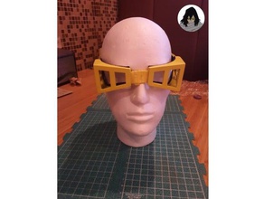 gomme la tête - des lunettes de protection L'impression 3d l'anime boku no hero academia cosplay accessoire prop eraserhead my 3d print model - Mito3D