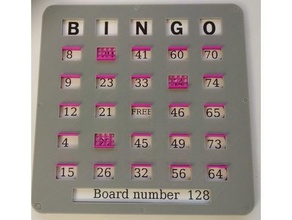 bingoboard bingo boardgame lottery 3d print model - Mito3D