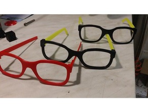 glasses frame eyeglass frames printed 3d print model - Mito3D