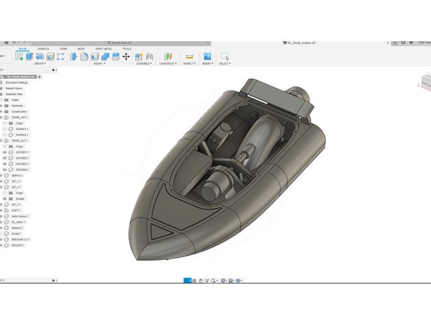 rc jet boat surat teknesi tekne 3D print model - Mito3D