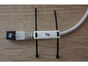 cable label tag avm avr computer fritzbox hue lan marantz netgear network oled philips sonos switch 3d print model - Mito3D