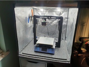 photo box 3d printer enclosure anycubic i3 mega fan duct mount fume extractor light photobox 3d print model - Mito3D
