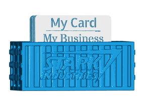 stark industries container business card holder porta biglietti da visita contenitore di spedizione 3d print model - Mito3D