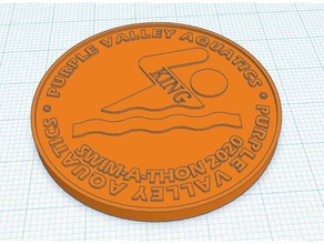 swimming challenge coin 3d print model - Mito3D