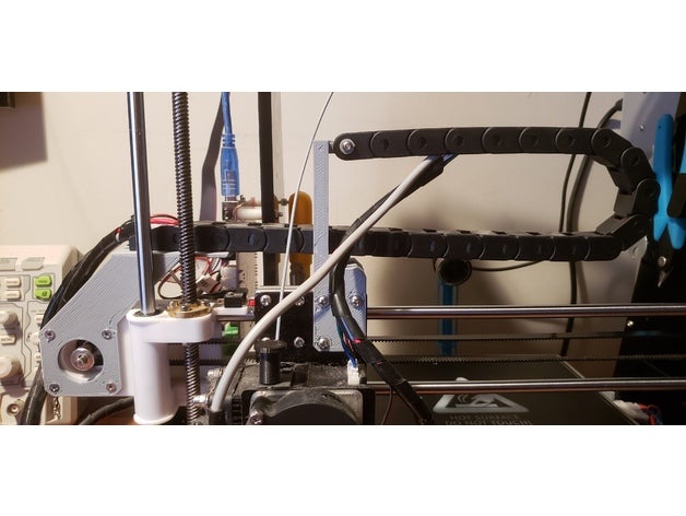 anet a8 x axis cable chain mounts 3D print model - Mito3D