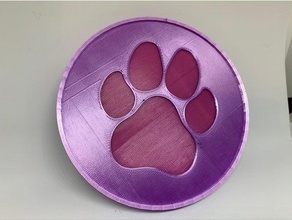doggy paw drink coaster dog pet 3d print model - Mito3D