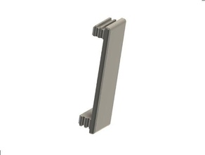 metal fence rail end cap 3d print model - Mito3D