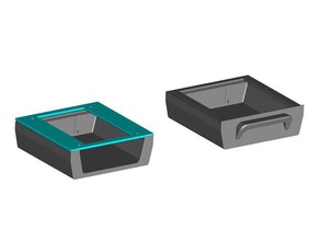 undermount desk drawer ender3 size printer step file organizer 3d print model - Mito3D