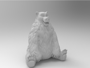 baloo happy bear 3dprintable fdm sla sls 3d print model - Mito3D