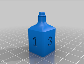 potion dice w numbers d&d dnd dungeons dragons 3d print model - Mito3D
