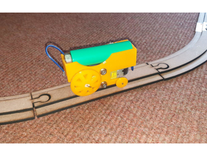 resized body 18650 battery simple ikea brio railroad self-moving locomotive 3d print model - Mito3D
