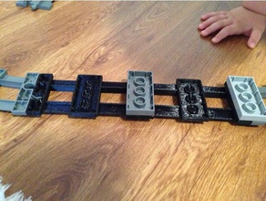 bloc court rail droit le la brique de modèle jouet train 3d print model - Mito3D