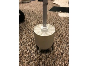 crapper rocket toilet bowl brush holder bathroom 3d print model - Mito3D