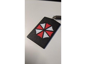 umbrella corporation resident evil badge titolare della carta 3d print model - Mito3D