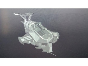 hyan mutilator parsec galaxy pirate spaceship videogame videogames 3d print model - Mito3D