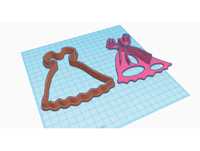 dress cookie cutter 3d print model - Mito3D