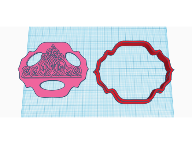 crown cookie cutter 3D print model - Mito3D
