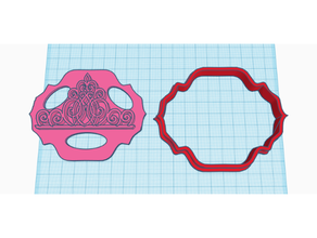 crown cookie cutter 3d print model - Mito3D