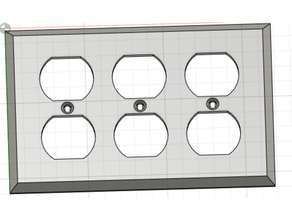 3-gang-outlet-decken-Wand-Platte 3d print model - Mito3D