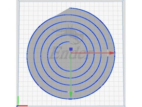 espiral cama teste de nível 200mm 6 ciclos lacuna 14 linha 05 creality ender 3 personalizado ender3 3d print model - Mito3D