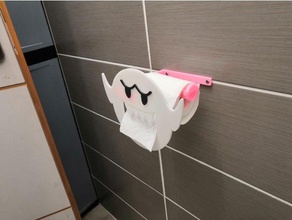 boo - tuvalet kağıdı tutucu porte kartonpiyer toilette mario 3d print model - Mito3D