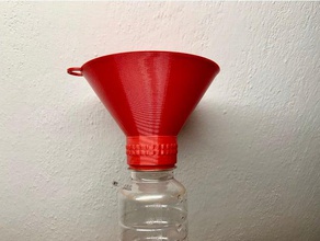 funnel 38mm pet bottle bird feeder 3d print model - Mito3D