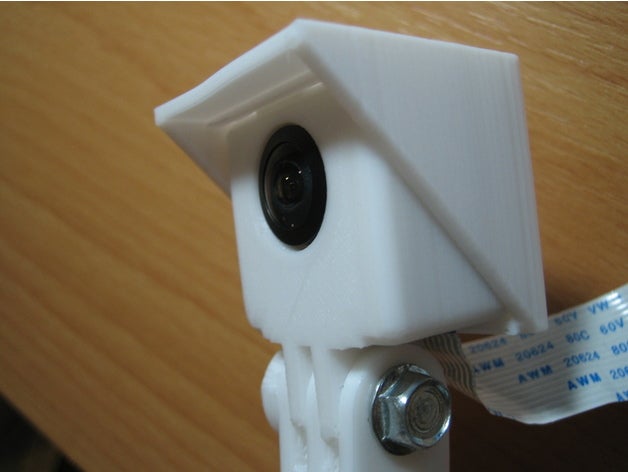 rpi-Weitwinkel-Kamera, full-Gehäuse-front integriert gopro-adapter Abdeckung Kamera-Halterung front gopro mount rpi Weitwinkel 3D print model - Mito3D