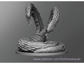 giant zombie snake dnd dungeons dragons tabletop 3d print model - Mito3D