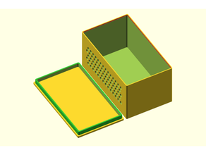 parametric box interlocking lid 3d print model - Mito3D
