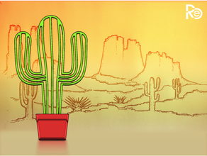 cactus fermaporte porta fermaporta la cosa divertente natura ornamento piante vettoriali 3d print model - Mito3D