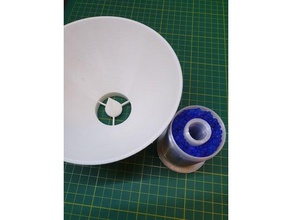 entonnoir déshydratant conteneur - bobine de filament titulaire prusa prusament la 3d print model - Mito3D