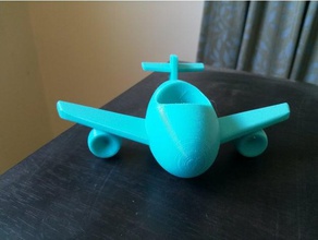 airplane kids toothbrush holder 3d print model - Mito3D