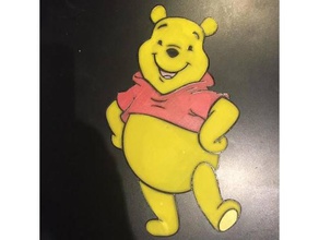 winnie l'ourson - sun catcher pooh bear soleil-catcher suncatcher winnie-the-pooh 3d print model - Mito3D