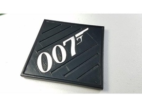 007 james bond coaster içecek 3d print model - Mito3D
